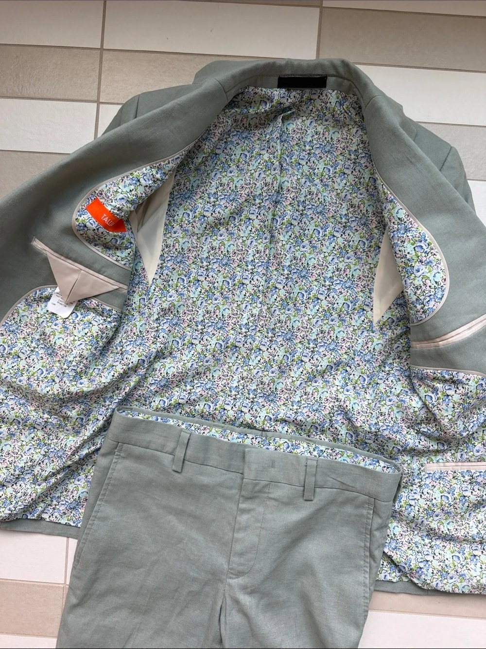 Boys Linen Suit Two-Piece Blazer & Pants size 10 Nordstrom Tallia